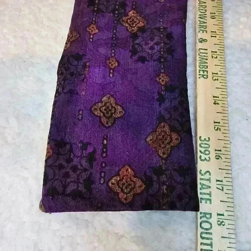 Coldwater Creek Open Front Jacket Blazer Womens Size 6 Purple Festival Design - Picture 4 of 12